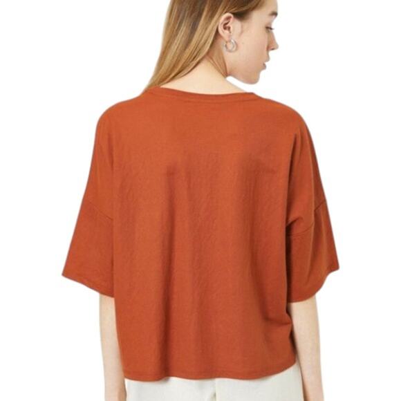 KOTON Orange Terracotta Crop Tshirt XLarge NWT - Picture 3 of 5